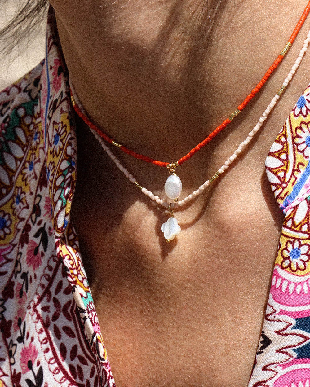 Miyuki Summer necklace (pearl) 