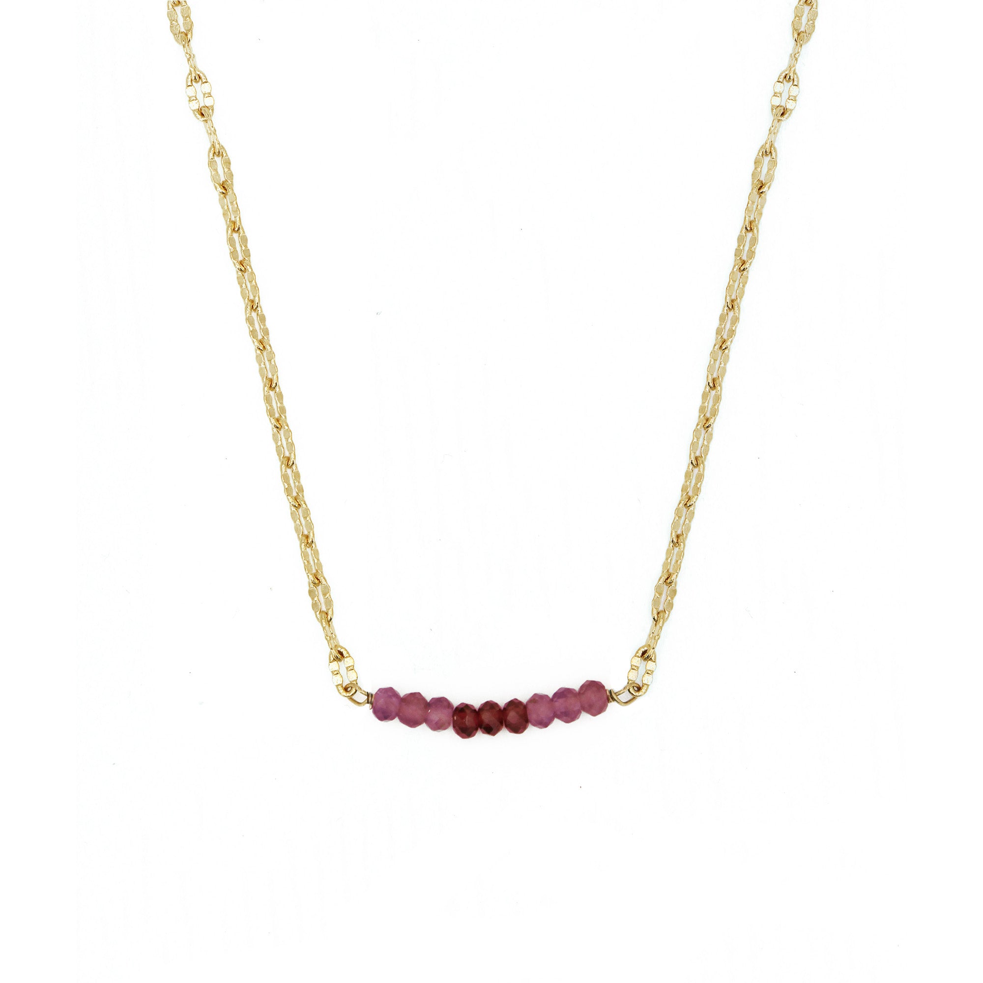 Collier Holy tourmaline rose