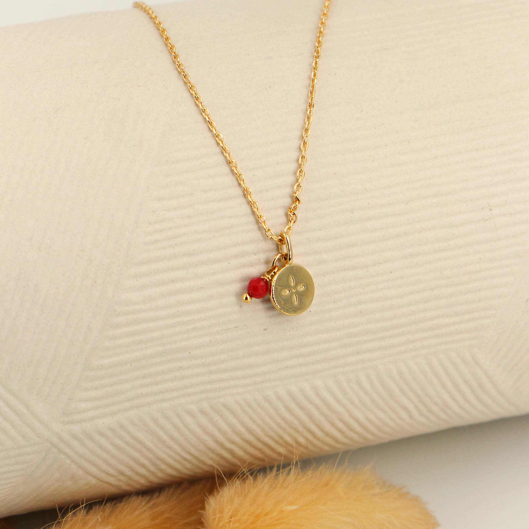 Collier Anissa Agate rouge