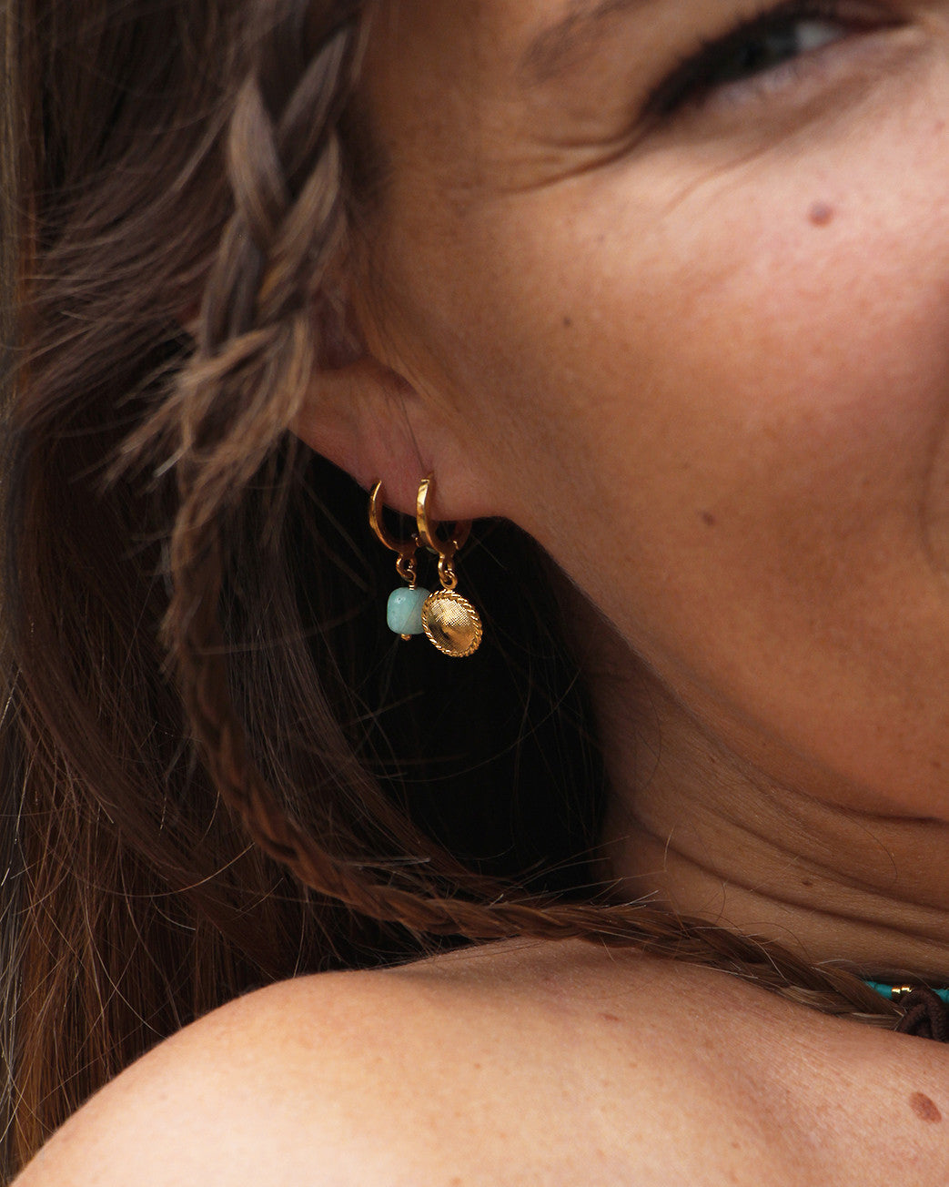 Cléa round mini hoop earrings