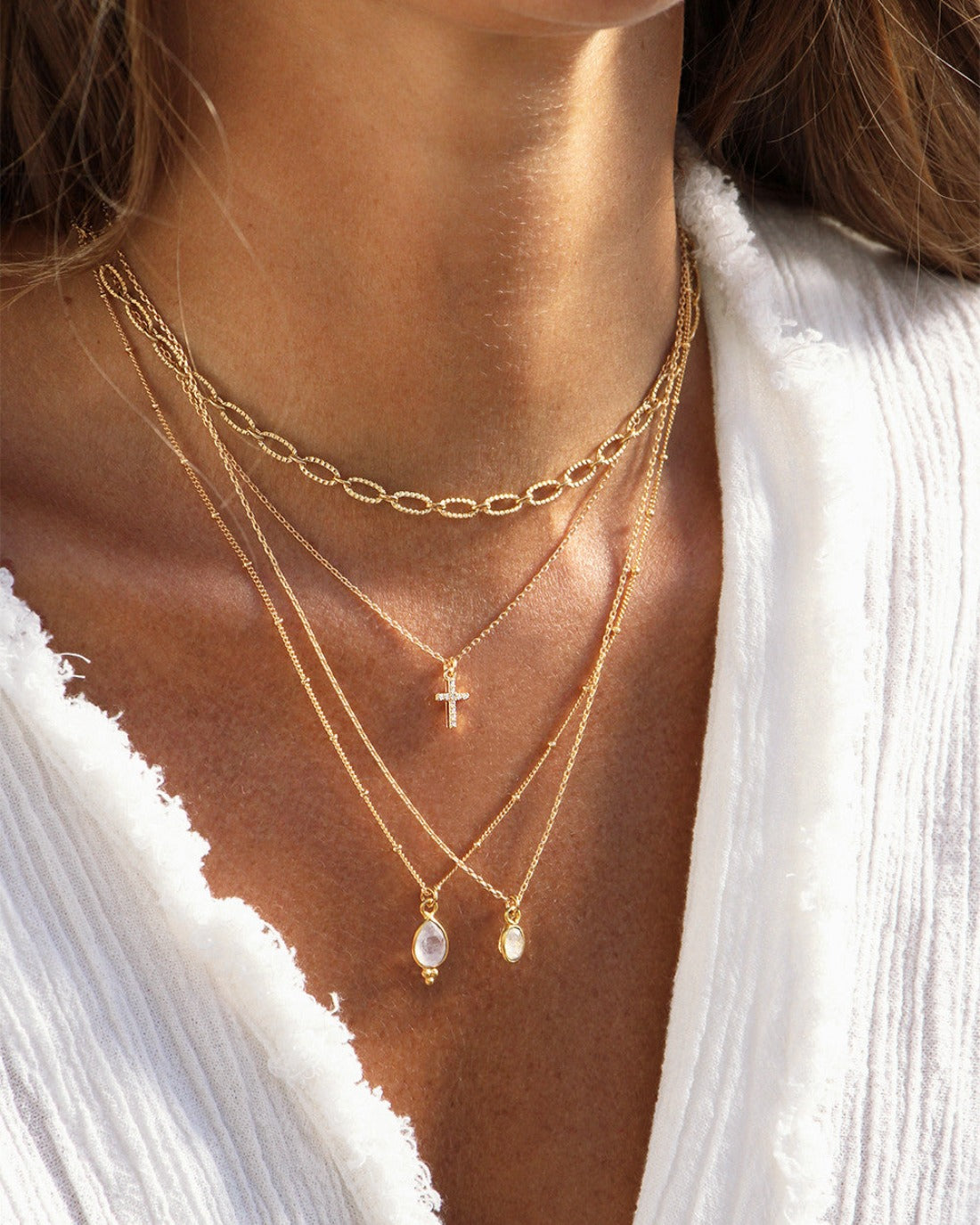 Collier Lily croix
