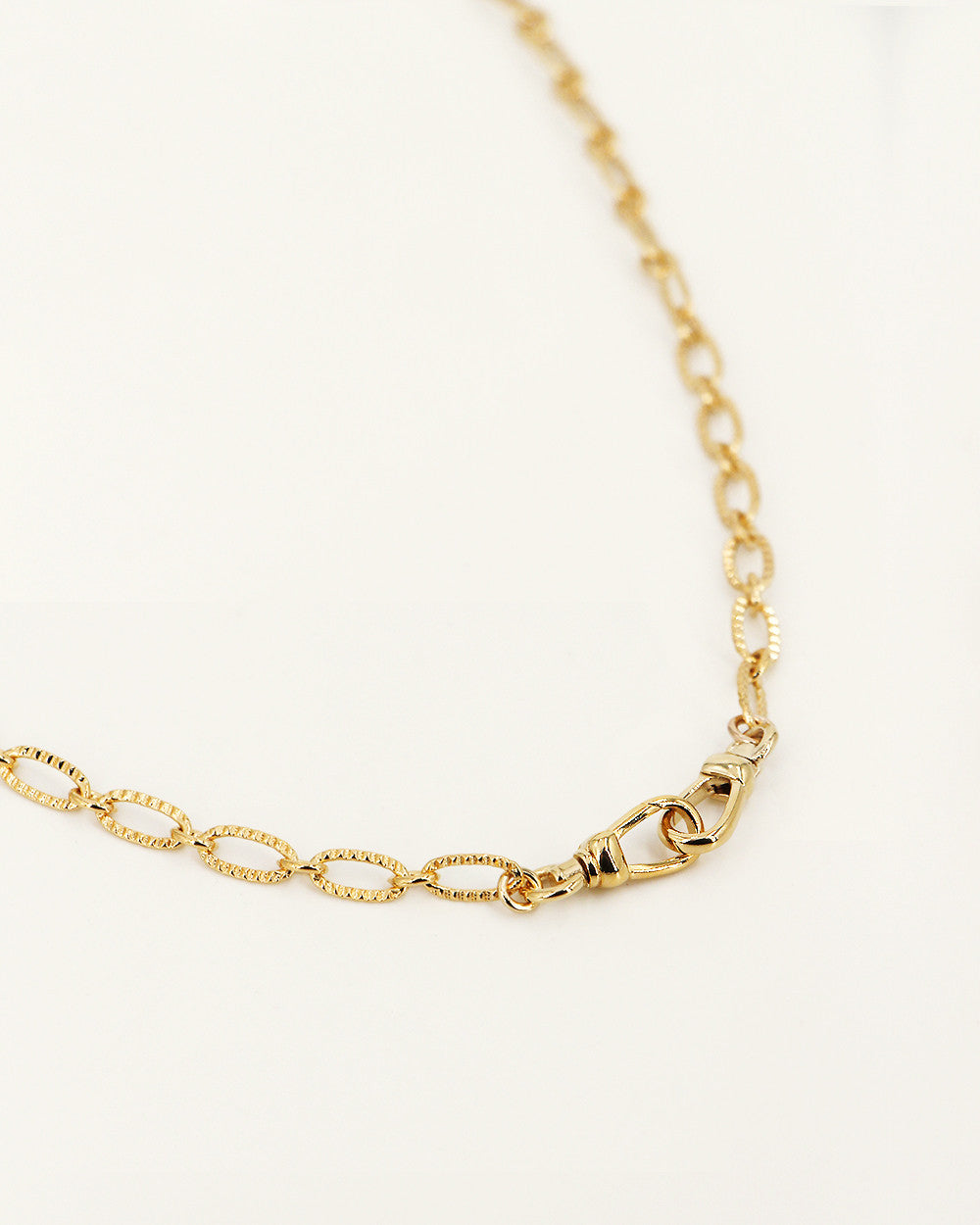 Twisted Double Lock Necklace 