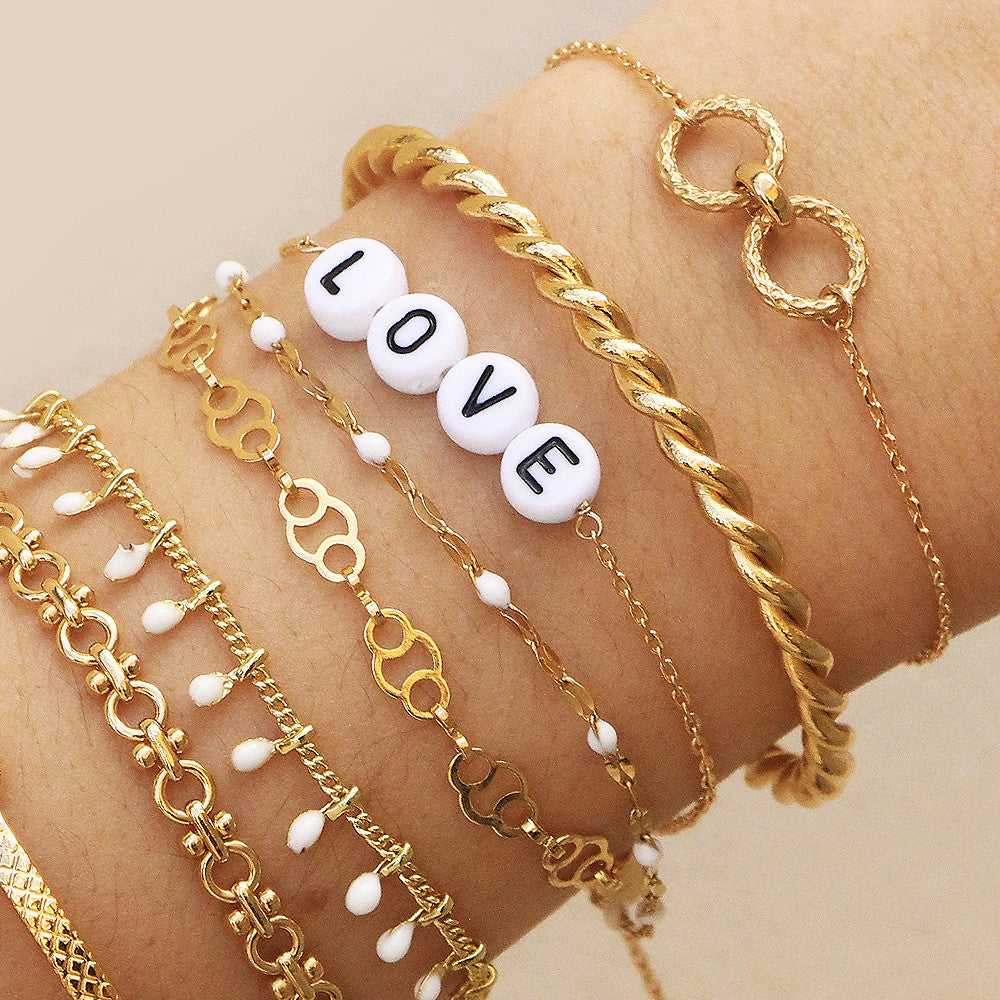 White LOVE bracelet