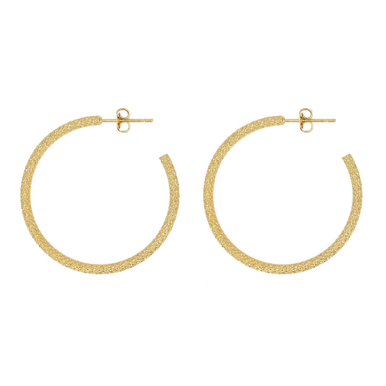 Diamond hoop earrings L