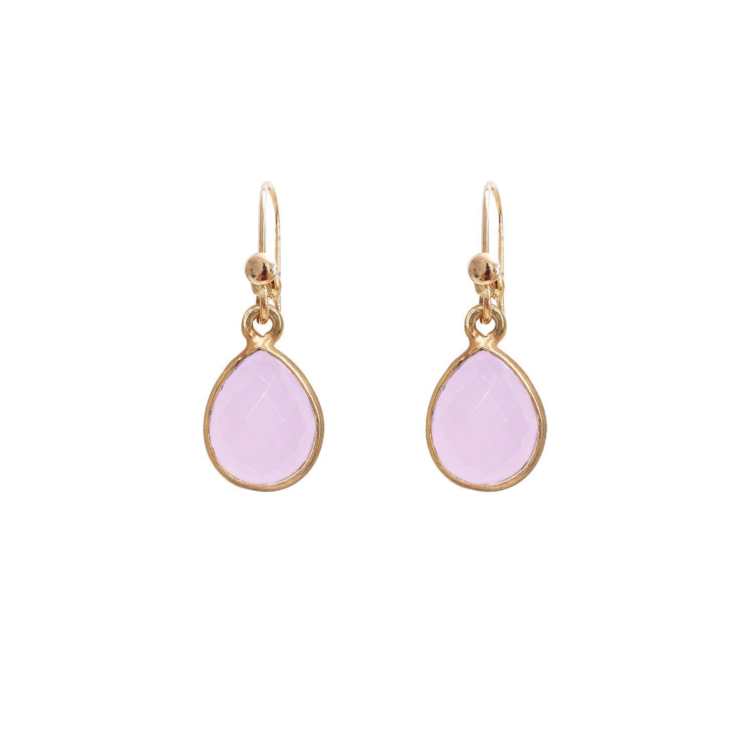 Color Stone earrings pink chalcedony