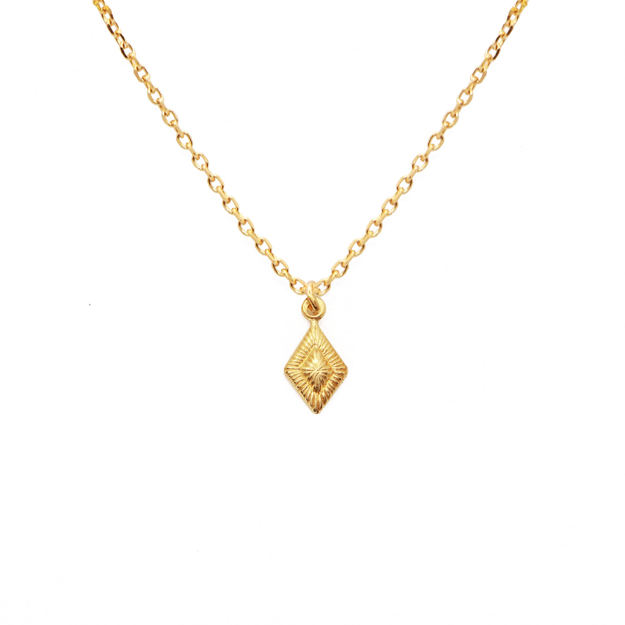 Diamond charm chain necklace